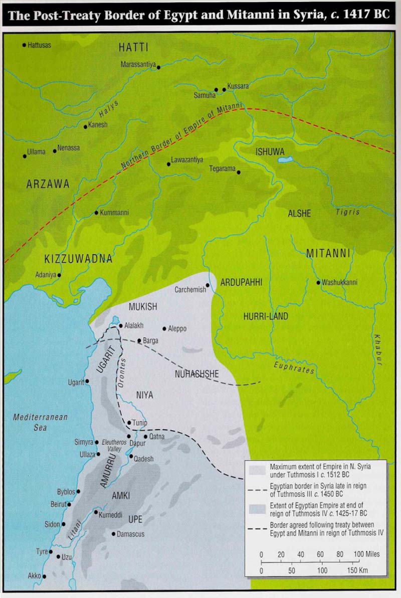 AMENHOTEP II., THUTMOSE IV. Amenhotep II. Kolísající panství a opakované rebelie (3x) v Syropalestině rebelové povzbuzení nárůstem moci Mitanni: do 9.