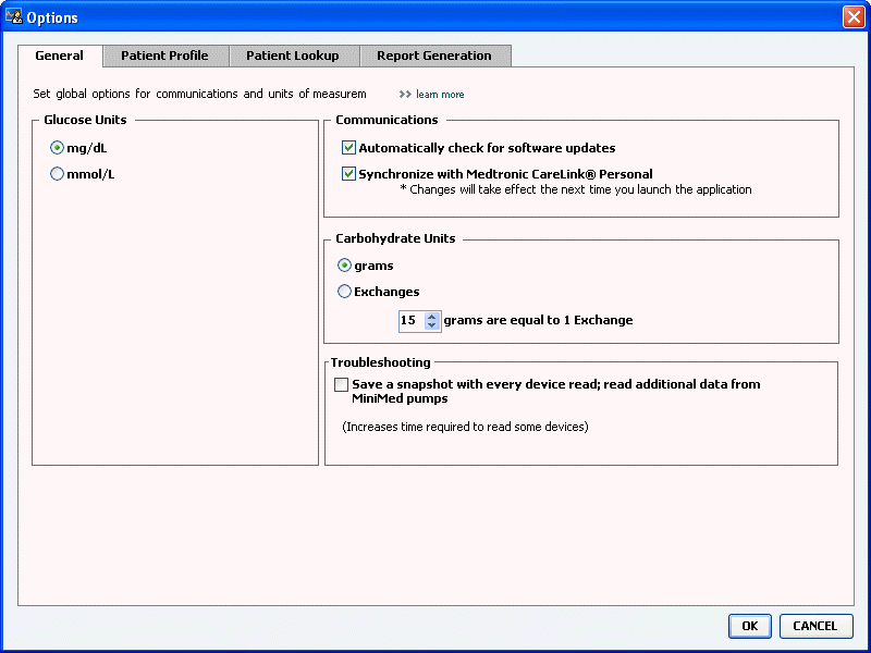 Obecné p edvolby 1 Vyberte p íkaz Tools (Nástroje) > Options (Možnosti). Zobrazí se následující okno.