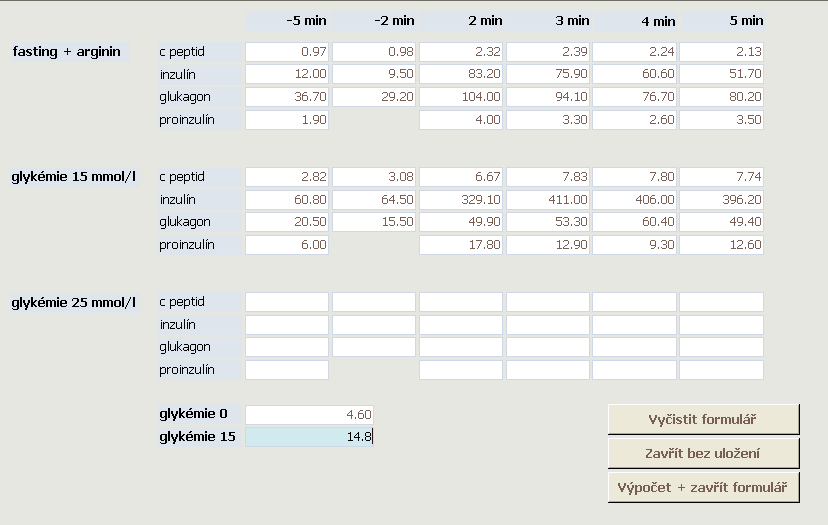 Tabulka pro vyplnění vlastních čísel je na samostatném listu.