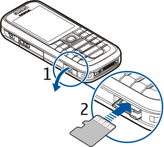 Instalování pamì»ové karty microsd karta dodaná v telefonu obsahuje pøedem ulo¾ené vyzvánìcí tóny, motivy, tóny a grafiky.