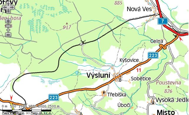 Pro porovnání hustoty říční sítě byly použity: Turistická mapa 1:25 000, Vodohospodářská mapa 1:50 000 (mapové listy 01-44 a 11-22) a Autoatlas 1:100 000.