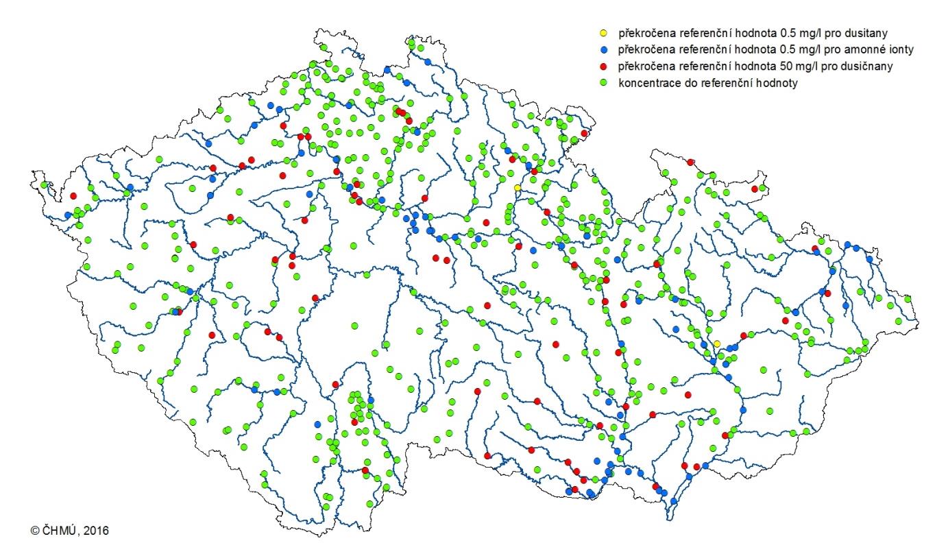 pesticidy (převážně metabolity herbicidů používaných přípravcích na ochranu rostlin, zejména pro ošetření energetických plodin - řepka a kukuřice) a EDTA.