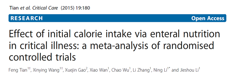 Nebuďme agresivní ani při EN According to this meta-analysis, initial moderate nutrient intake (33.3% to 66.