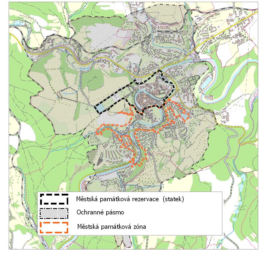 Historické centrum města je významným historickým urbanistickým celkem tvořeným velkým množstvím nemovitých kulturních památek, dochovanou historickou uliční sítí a parcelací a dominantami.