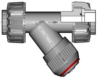 Technické údaje Kalový filter, séria RV > Rozmerový rad od DN15 - do DN100 (od 1/2"- do 4") > Tlakový rozsah 10 bar (145 psi) na vodu pri 20 C (68 F) > Teleso PP-H > Tesnenie EPDM alebo FPM > Ľahká