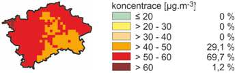 Z grafu (Obrázek 19:) je patrné, že v období květen září dochází k překročení koncentrace PM10 50 µg.m -3 na stanicích imisního monitoringu pouze výjimečně.