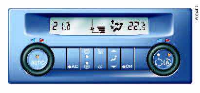AUTOMATICKY REGULOVANÁ KLIMATIZACE (pokraèování) 1 2 4 5b - Pro zvýšení teploty otoète ovladaèem 2 nebo 4 smìrem doprava, - pro sníşení teploty otoète ovladaèem 2 nebo 4 smìrem doleva.