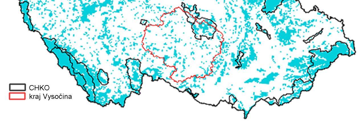 V Kraji Vysočina nejsou rozsáhlejší území se zvýšenou ekologickou stabilitou.