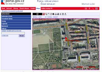 Mapové služby Portálu veřejné správy Vyhledání úřadu Nové uživatelské