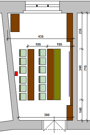 Příloha J - Dispoziční řešení učebny LZT5 Obr.