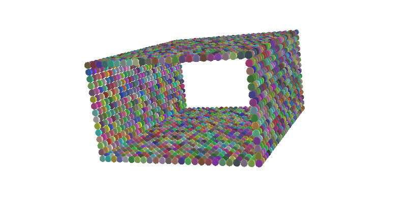 5.2 Simulace box-testu 42 Po ustálení simulace bylo odstraněno kamenivo nad úrovní spodního líce pražce (ve výšce 300 mm), jenž byl následně přidán společně s dalším kamenivem, (obrázek 5.5).