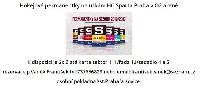 Rozpis utkání: pá 2.12.2016 HC Sparta Praha HC Škoda Plzeň 18:30 ne 4.12.2016 HC Sparta Praha HC Vítkovice Steel 17:00 po 26.12.2016 HC Sparta Praha Piráti Chomutov 17:00 pá 30.12.2016 HC Sparta Praha PSG Zlín 18:30 pá 6.