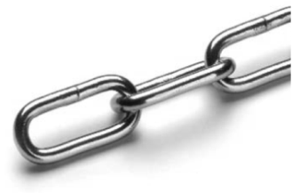 Řetězy / Chains Řetěz krátký článek DIN 766 (cívka) / Short link welded chain (reel) Řetěz dlouhý článek DIN 763/5685C (cívka) / Long link welded chain (reel) povrch / finish: galvanický zinkochromát