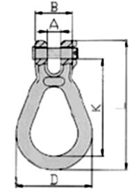 Vázací prostředky třídy 8 / Grade 80 articles Hák štěrbinový (lesnický) s vidlicí HRV / Clevis Forest hook HRV Oko vlečné s vidlicí OV / Clevis lug link OV použití / application: vazáky na stahování