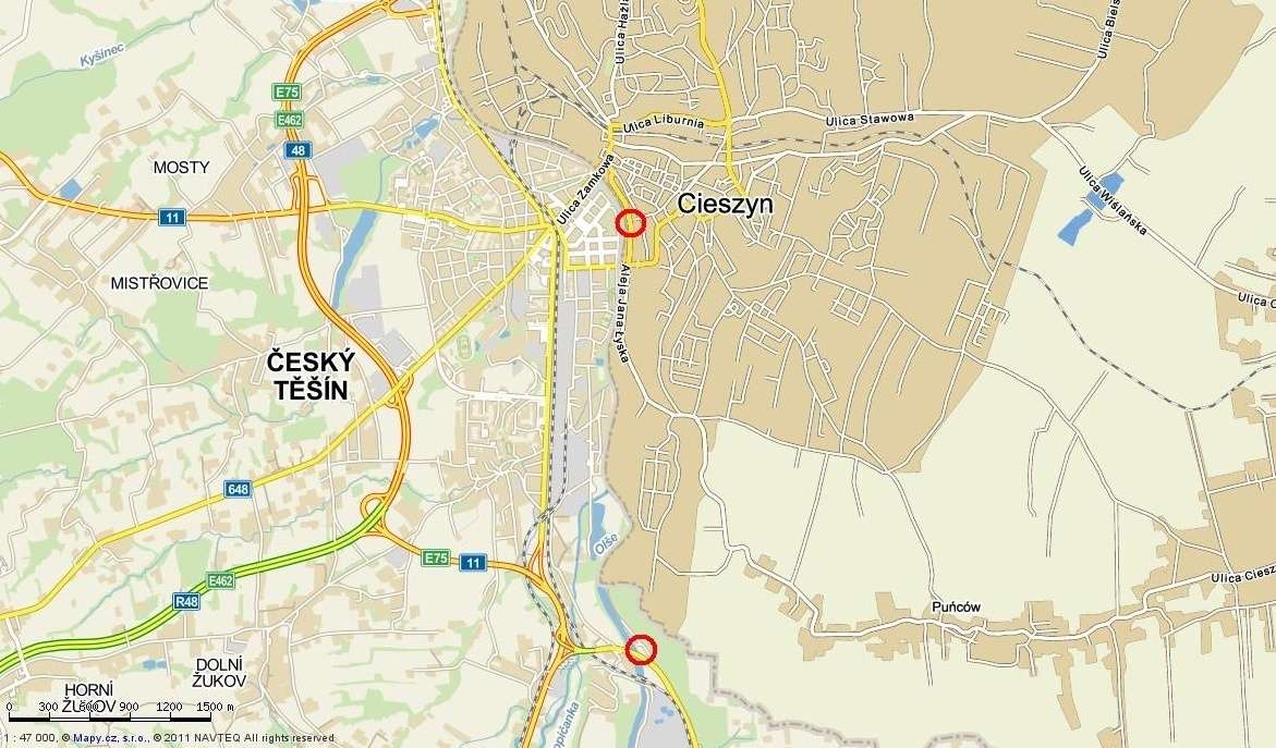 Měření na Olši s DSPO Katowice Profily na Olši : Český