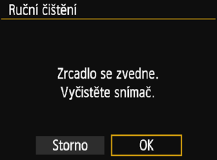 3 Ruční čištění snímačen Pokud na obrazovém snímači ulpí prach a prachové částice se objeví na snímcích, můžete sami obrazový snímač vyčistit ofukovacím balonkem pro fotoaparáty.