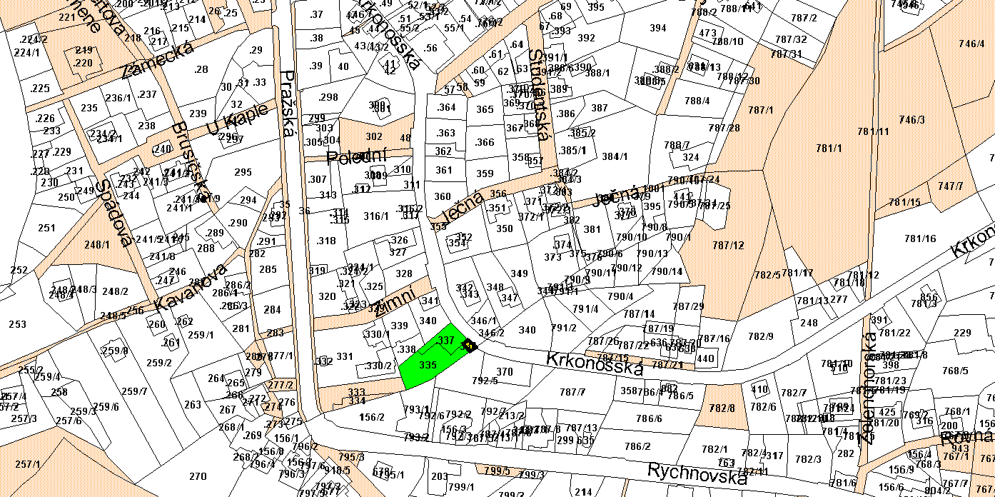 A) 2. prodej p.p.č. 336 o výměře 29 m 2 v k.ú. Vrkoslavice O prodej požádal pan I. H., bytem Jablonec nad Nisou. Pan H. vlastní sousední p.p.č. 335 a st.p.č. 337, včetně budovy č.p. 202 na této parcele.