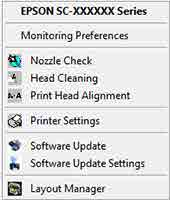 Používání ovladače tiskárny (Windows) EPSON Status Monitor 3 Stav tiskárny, jako například zbývající hladinu inkoustu či chybové zprávy, můžete zkontrolovat z obrazovky počítače.