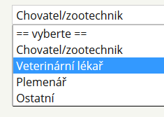 » ZADÁNÍ NOVÉHO ONEMOCNĚNÍ, LÉČBY VÝBĚR ZVÍŘAT Z PŘEDEM