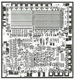 Velmi složitá jedna maska mikropočítače Litografie Je to tisková technika kamenotisk (řecky lithos-kámen, grafo-píši), označuje techniku přenosu obrazu, nakresleného na hladké tiskové desce, na papír.