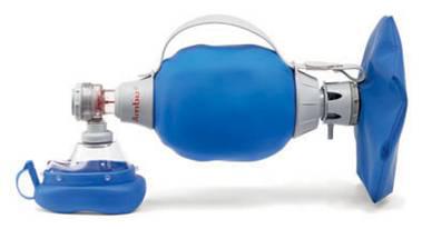 Obrázek 3 kardiopumpa (firma Ambu) Obrázek 4 ruční dýchací přístroj s maskou (firma Ambu) Záchranář 2.