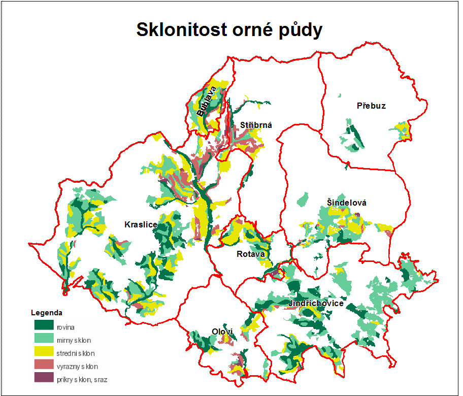 b) Data o stavu a vývoji území (Vodní režim) Vodní eroze, vsakování, meliorace Obec Území obce (ha) Zastavěné plochy % zast. pl. z území obce TTP Lesní půda Celkem % z území obce Meliorace (ha) % melior.