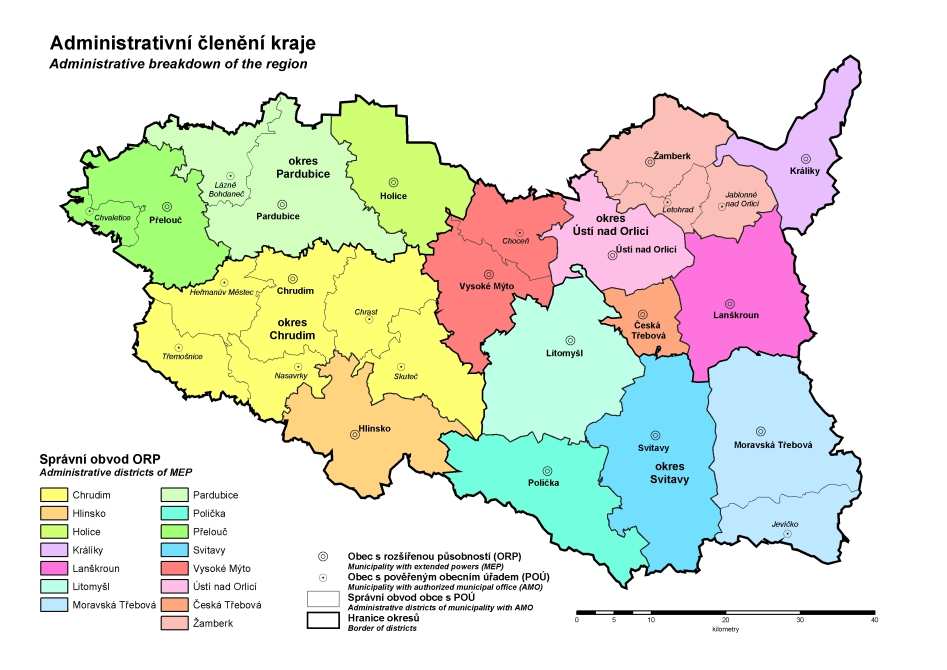 sousedí s obvody Pardubického kraje - ORP Králíky, Žamberk, Ústí nad Orlicí, Česká Třebová, Svitavy, Moravská Třebová a s obvody Olomouckého kraje - ORP Zábřeh.