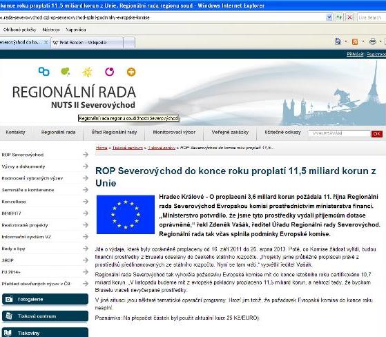 ~ 151 ~ Obr. č. 13: Náhled tiskové zprávy ze dne 16. 10.