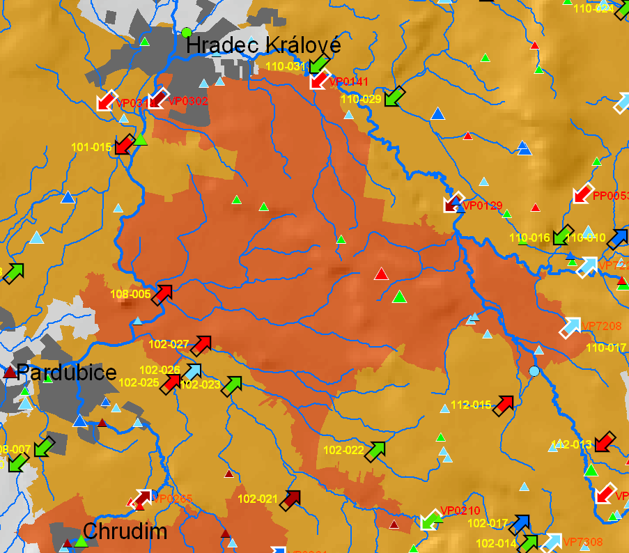 oblasti: V hodnoceném území se nacházejí čtyři profily monitoringu ZVHS, dva objekty sledování podzemních vod ČHMÚ a řada odběrů podzemních vod.