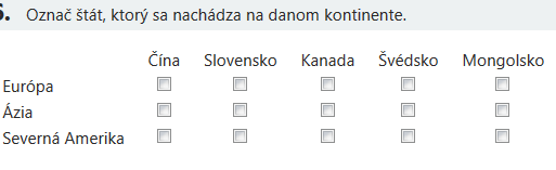 Ukážkový priebeh testovania - demo-test Strana 9 / 10 Žiak odpovedá presunutím obrázka na určené miesto. Žiak klikne na tlačidlo Pridať odpoveď, objaví sa pole, presunom ktorého označí svoju odpoveď.