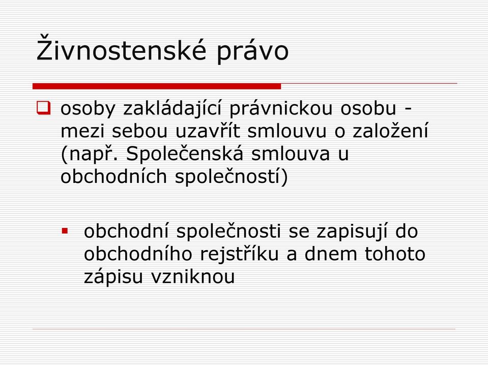 Společenská smlouva u obchodních společností)