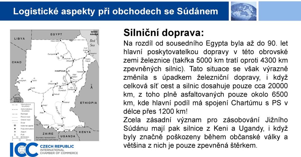 Tato situace se však výrazně změnila s úpadkem železniční dopravy, i když celková síť cest a silnic dosahuje pouze cca 20000 km, z toho plně asfaltovaných pouze