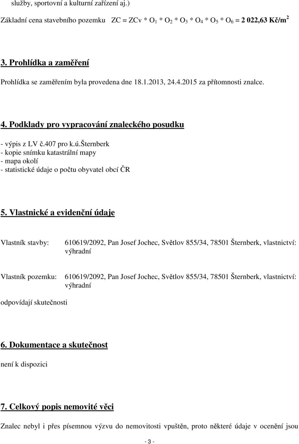 šternberk - kopie snímku katastrální mapy - mapa okolí - statistické údaje o počtu obyvatel obcí ČR 5.