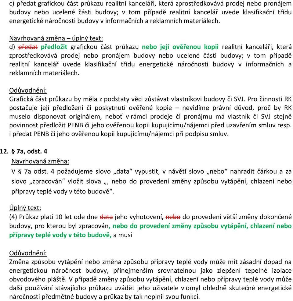 d) předat předložit grafickou část průkazu nebo její ověřenou kopii realitní kanceláři, která zprostředkovává prodej nebo pronájem budovy nebo ucelené části budovy; v tom případě realitní kancelář