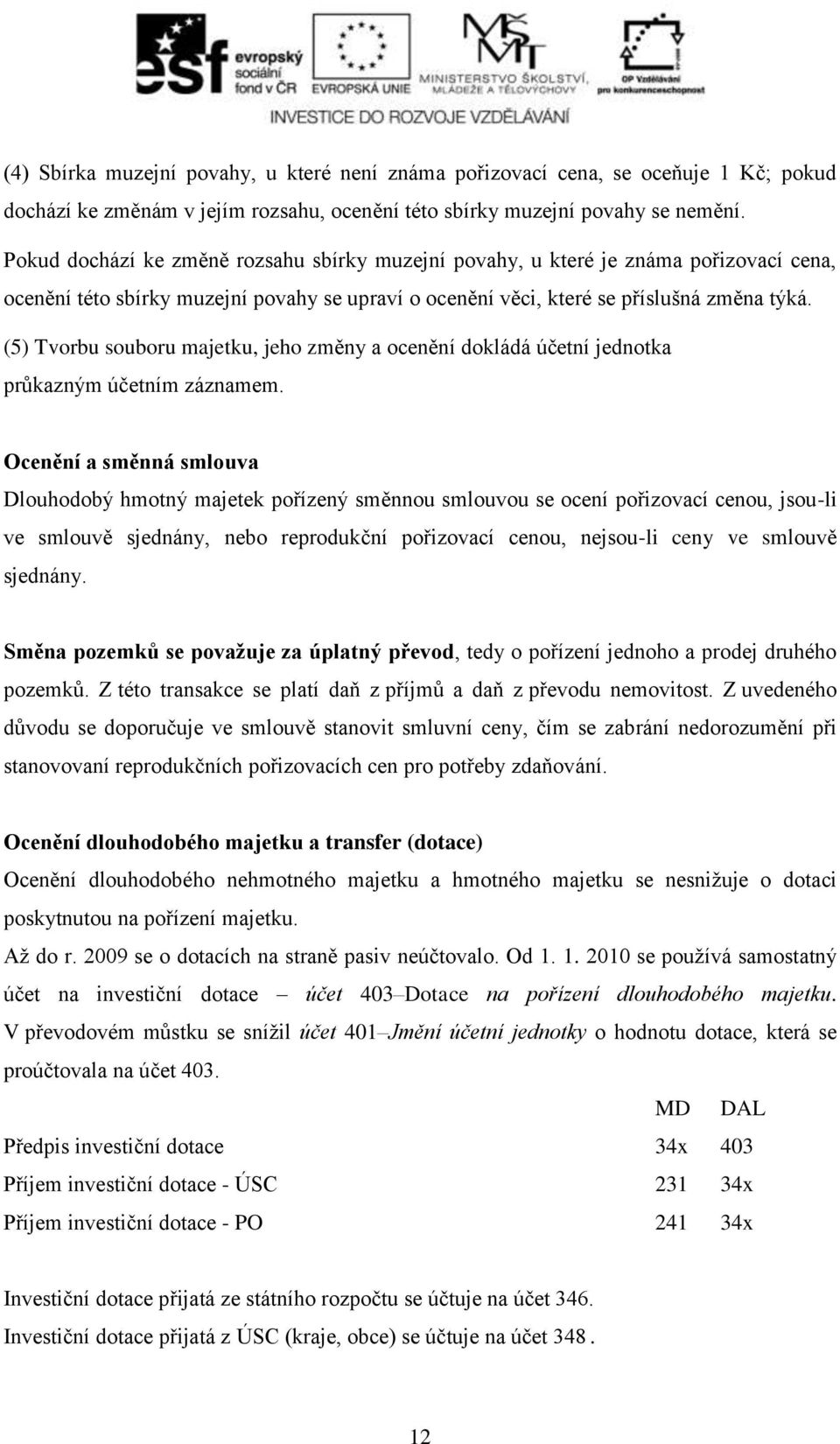 (5) Tvorbu souboru majetku, jeho změny a ocenění dokládá účetní jednotka průkazným účetním záznamem.