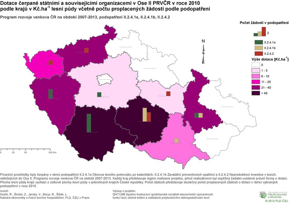 ha -1 ] 1-5 6-1 11-2 21-4 > 4 25 5 1 Km náležejících do Osy II, Programu rozvoje venkova ČR na období 27-213.