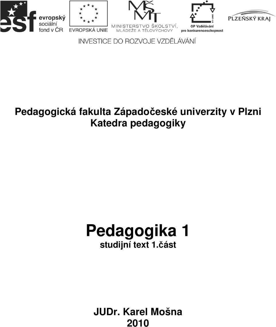 pedagogiky Pedagogika 1