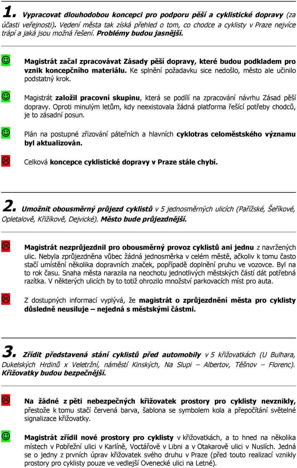 Magistrát začal zpracovávat Zásady pěší dopravy, které budou podkladem pro vznik koncepčního materiálu. Ke splnění požadavku sice nedošlo, město ale učinilo podstatný krok.