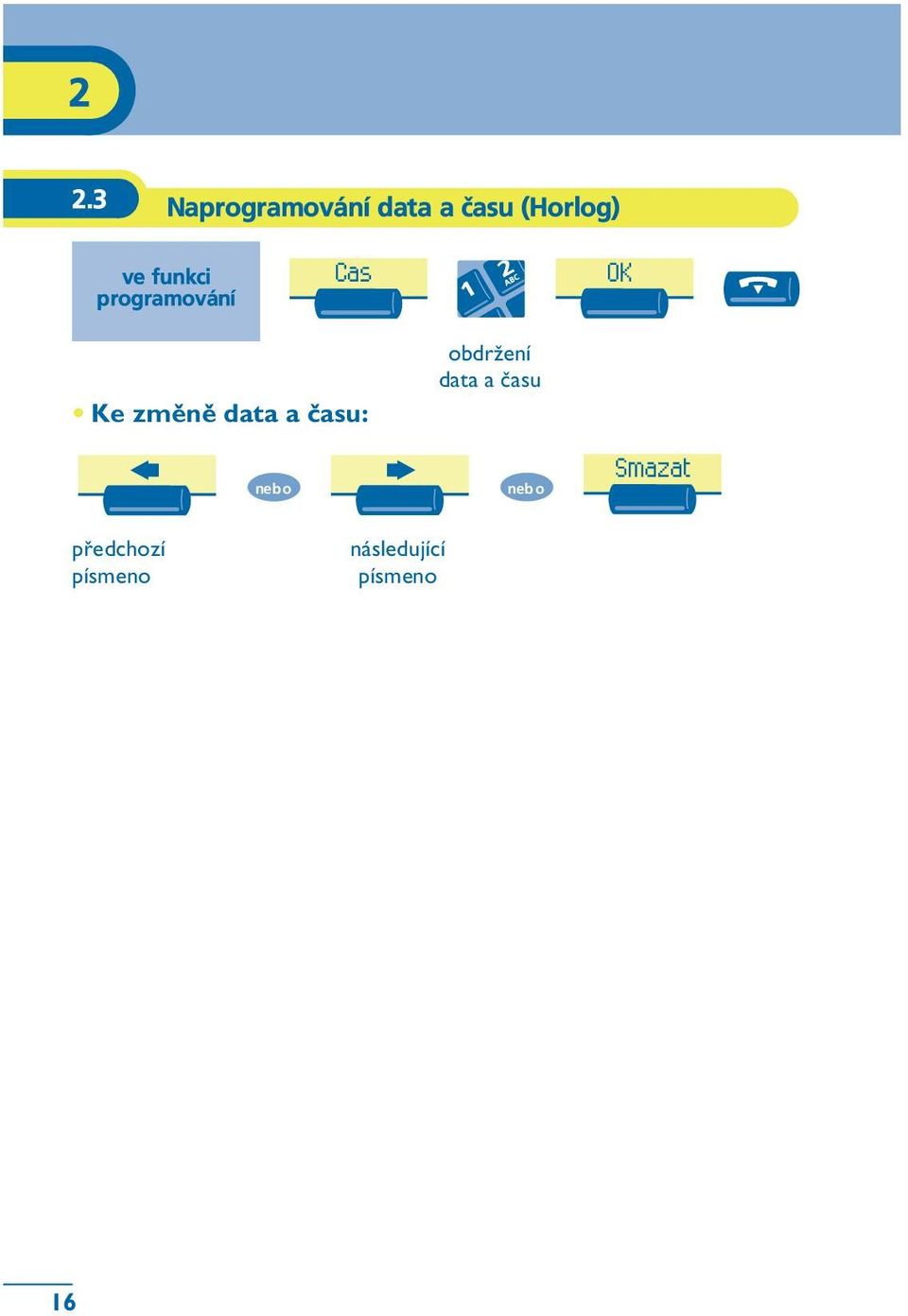 Ke zmìnì data a èasu: obdr½ení data a