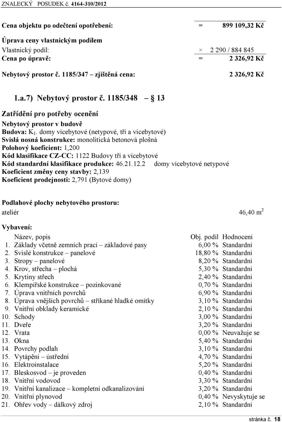 dmy vícebytvé (netypvé, tří a vícebytvé) Svislá nsná knstrukce: mnlitická betnvá plšná Plhvý keficient: 1,200 Kód klasifikace CZ-CC: 1122 Budvy tří a vícebytvé Kód standardní klasifikace prdukce: 46.