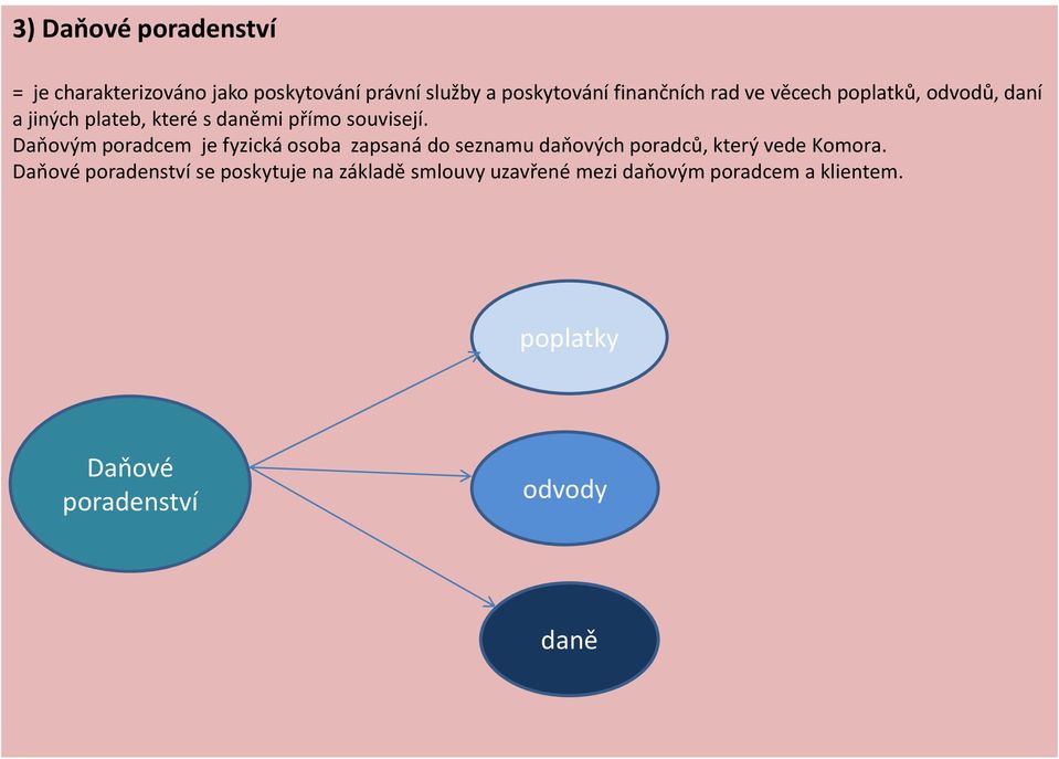 Daňovým poradcem je fyzická osoba zapsaná do seznamu daňových poradců, který vede Komora.