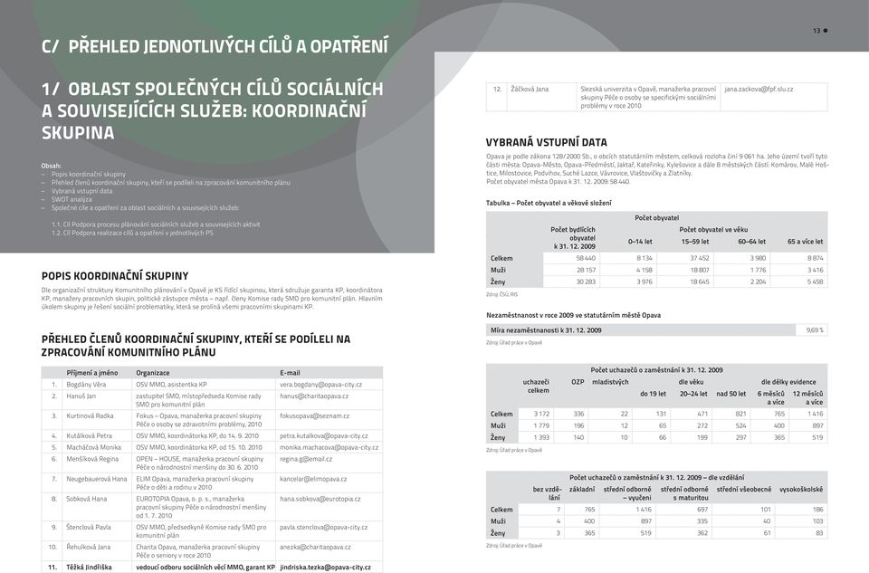 1. Cíl Podpora procesu plánování sociálních služeb a souvisejících aktivit 1.2.