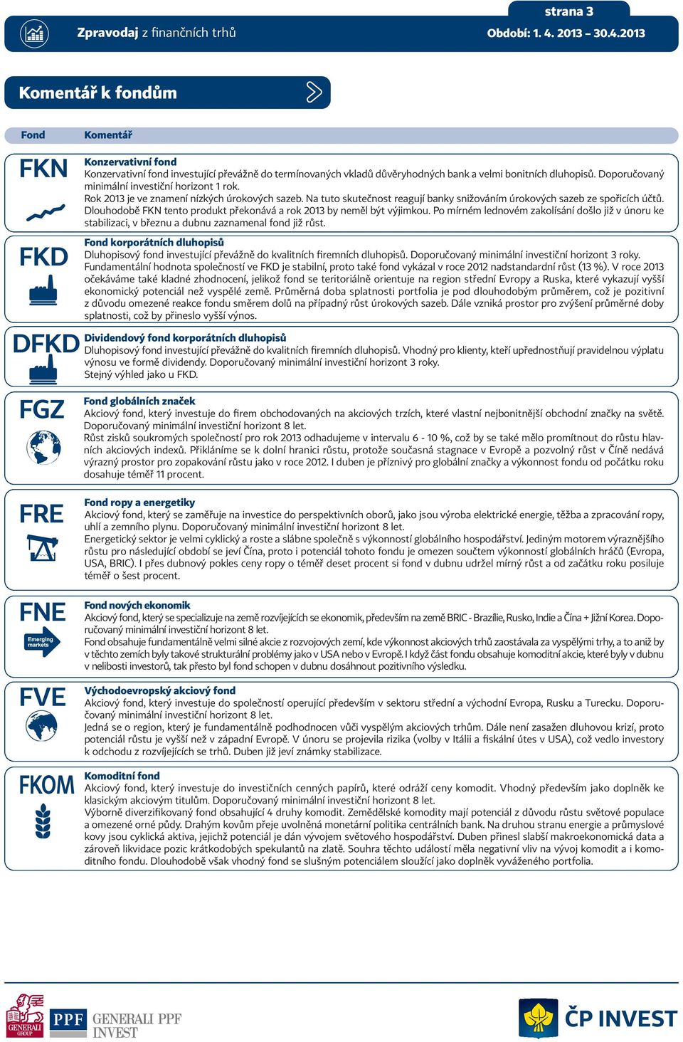 Dlouhodobě FKN tento produkt překonává a rok 2013 by neměl být výjimkou. Po mírném lednovém zakolísání došlo již v únoru ke stabilizaci, v březnu a dubnu zaznamenal fond již růst.