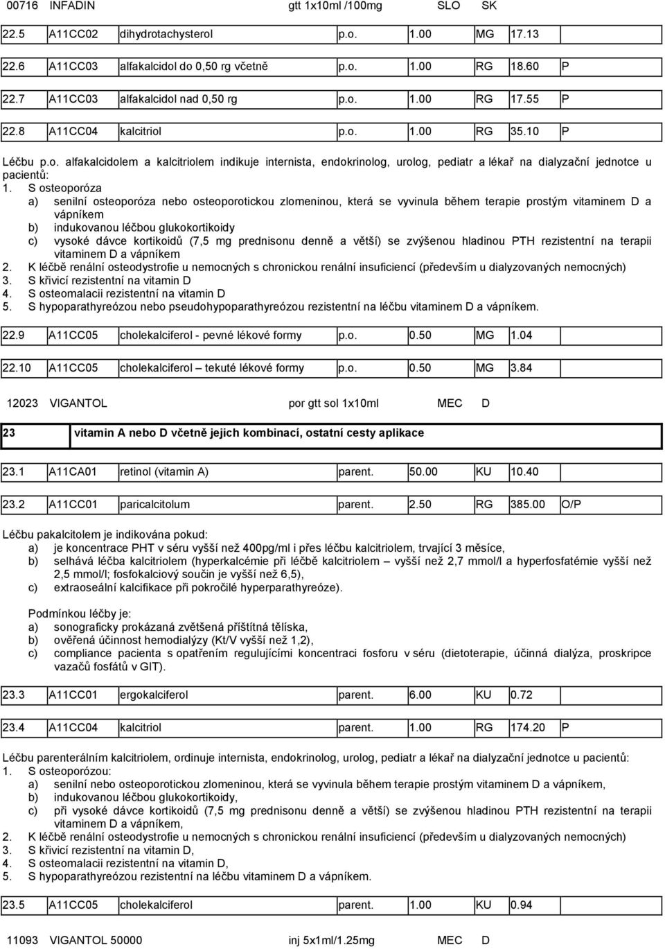 S osteoporóza a) senilní osteoporóza nebo osteoporotickou zlomeninou, která se vyvinula během terapie prostým vitaminem D a vápníkem b) indukovanou léčbou glukokortikoidy c) vysoké dávce kortikoidů