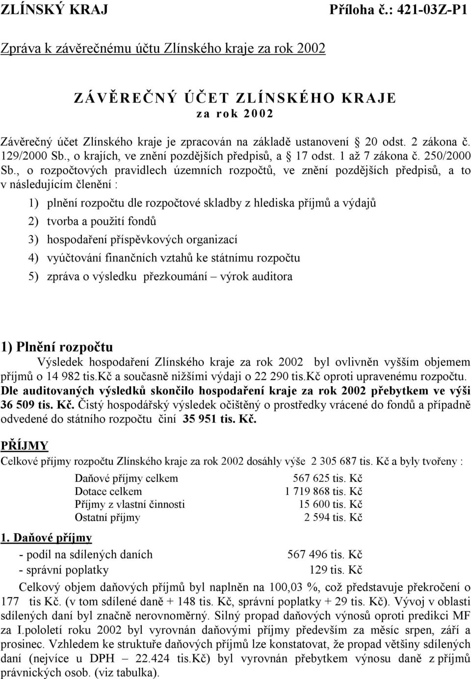 129/2000 Sb., o krajích, ve znění pozdějších předpisů, a 17 odst. 1 až 7 zákona č. 250/2000 Sb.