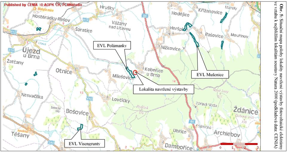 soustavy Natura 2000 (podkladová data: CENIA) EVL