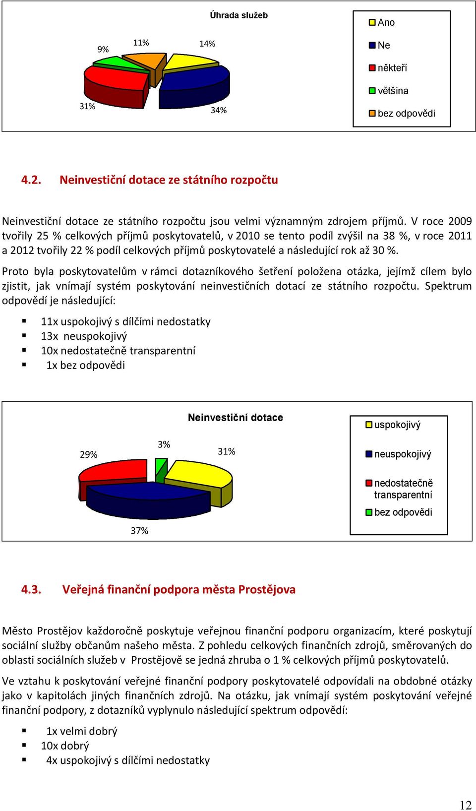 Proto byla poskytovatelům v rámci dotazníkového šetření položena otázka, jejímž cílem bylo zjistit, jak vnímají systém poskytování neinvestičních dotací ze státního rozpočtu.