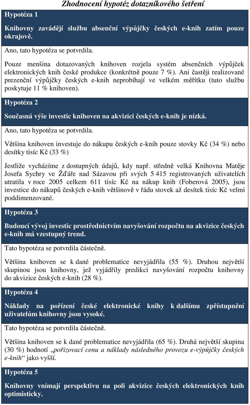 Ani častěji realizované prezenční výpůjčky českých e-knih neprobíhají ve velkém měřítku (tuto službu poskytuje 11 % knihoven).