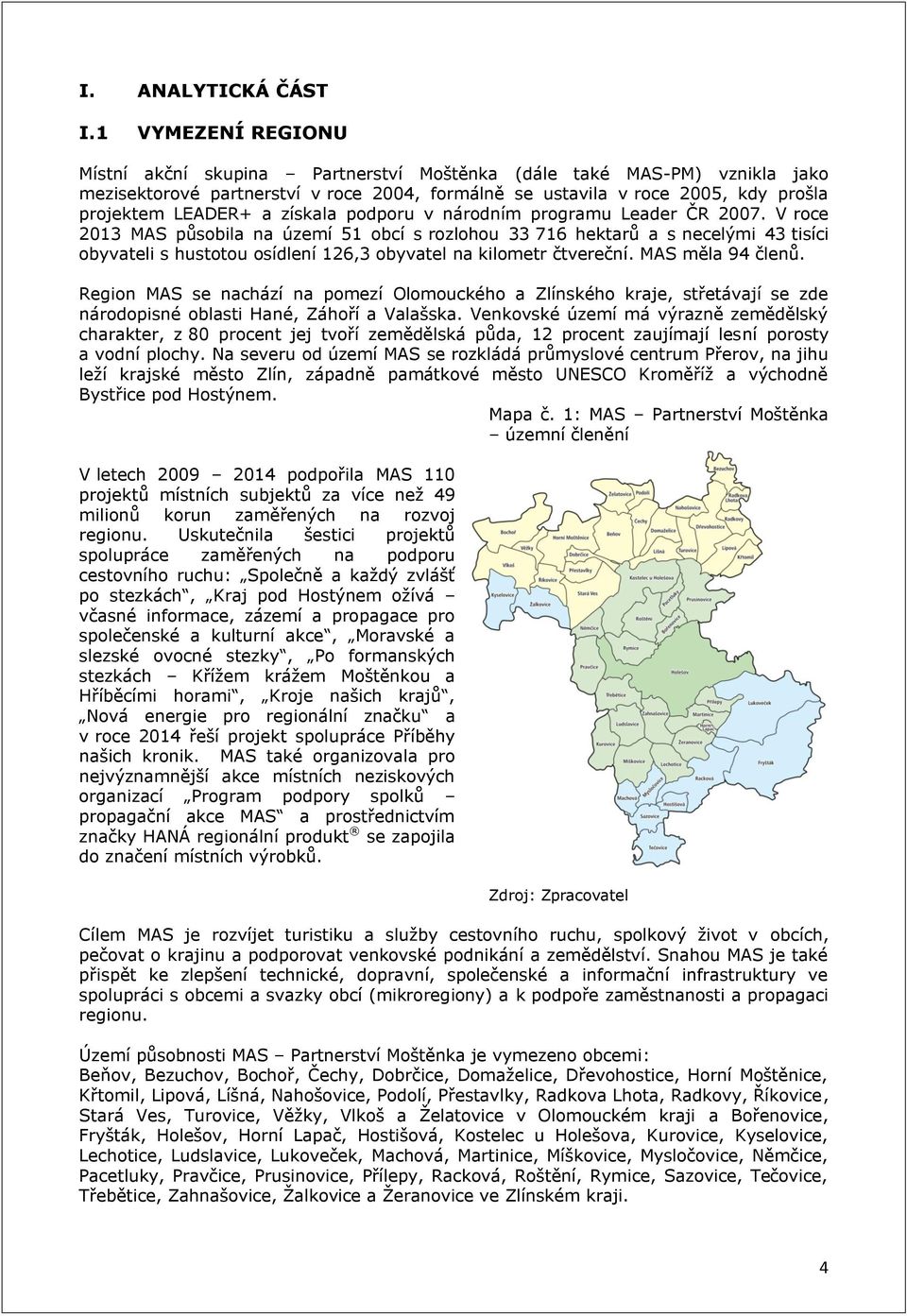 získala podporu v národním programu Leader ČR 2007.