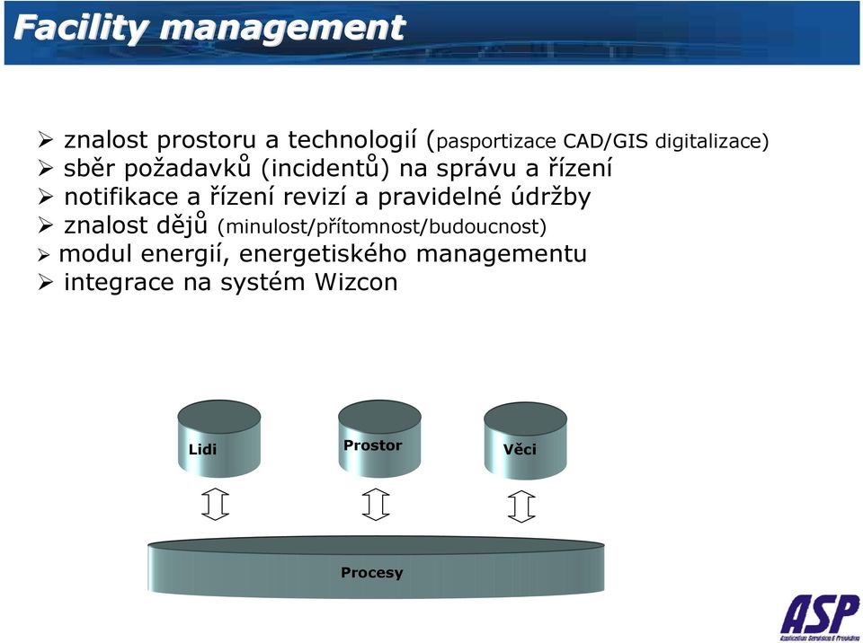 revizí a pravidelné údržby znalost dějů (minulost/přítomnost/budoucnost) modul